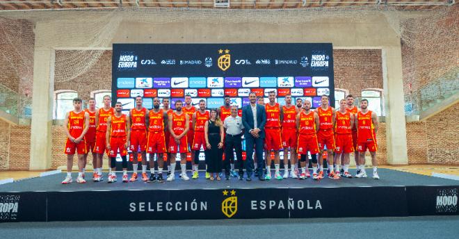 La selección española de baloncesto para el Eurobasket (Foto: FEB).