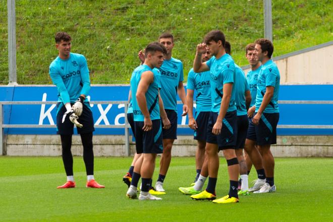 Los jugadores de la Real Sociedad han vuelto este martes al trabajo en Zubieta (Foto: Giovanni Bati