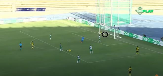 El posible gol del Betis al Zaragoza.