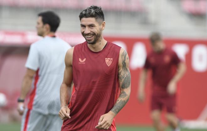 Montiel, en el entrenamiento (Foto: Kiko Hurtado)