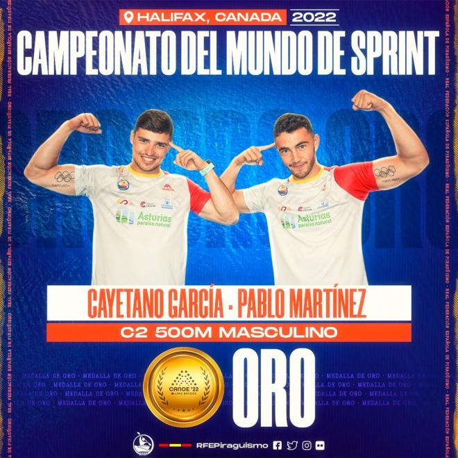 Cayetano García y Pablo Martínez, oro para España en el Mundial de Halifax (Foto: RFEP).