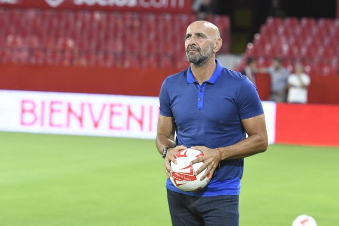 Monchi, en la presentación de Isco con el Sevilla FC.