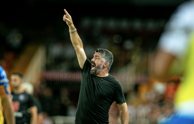 Gattuso podría repetir el once titular que formó ante el Atalanta (Foto: Valencia CF)