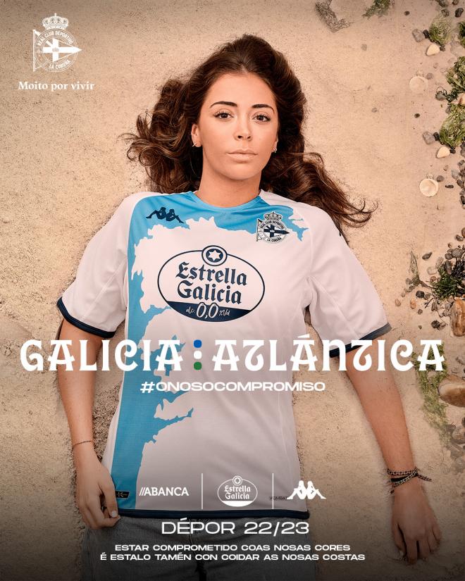 Galicia Atlántica, la nueva tercera equipación del Deportivo que homenajea la costa gallega
