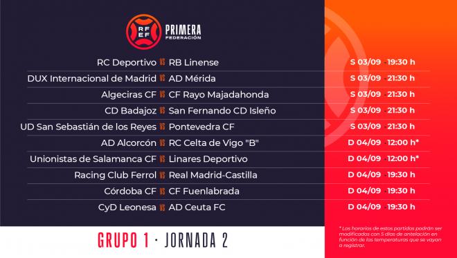 Horario para el partido de la segunda jornada de Primera División RFEF entre el Deportivo y la Real Balompédica Linense