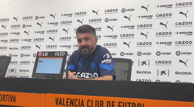 Gattuso, entrenador del Valencia.