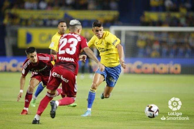 Manu Molina ante Las Palmas en Gran Canaria. (Foto: LaLiga).