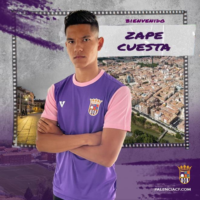 Zape Cuesta, nuevo jugador del Palencia. Fuente: Palencia CF