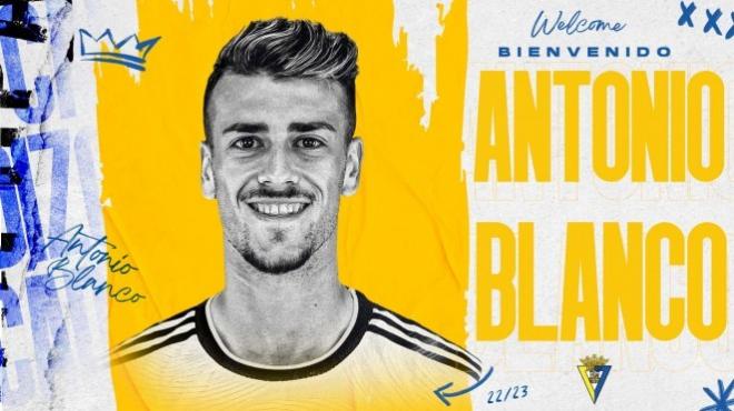 Antonio Blanco, nuevo jugador amarillo. (Foto: Cádiz CF)