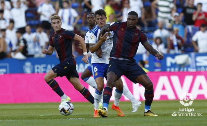 Wesley Moraes, durante el Real Zaragoza-Levante (Foto: LaLiga).