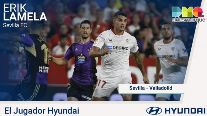 Lamela, Jugador Hyundai del Sevilla-Valladolid.
