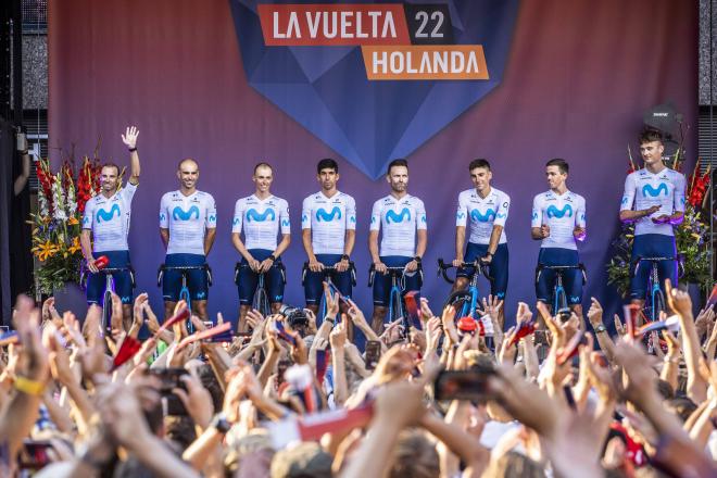 Alejandro Valverde, en la presentación de La Vuelta 2022 (Foto: Cordon Press).