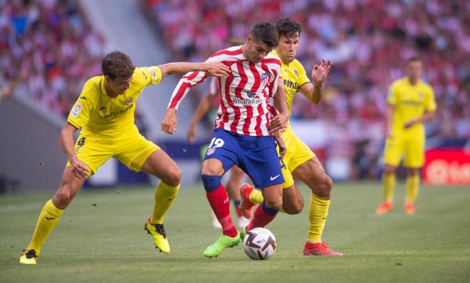 Álvaro Morata, en el Atlético - Villarreal (Foto: Cordon Press).