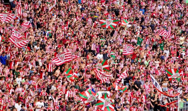 La Grada de Animación de San Mamés en un partido (Foto: Athletic Club).