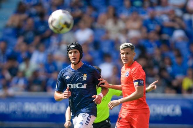 Luismi, durante el Real Oviedo-Andorra (Foto: RO)