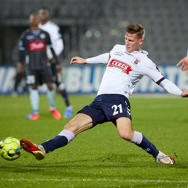 Dawid Kurminowski, ofrecido al Real Zaragoza (Foto: AGF).