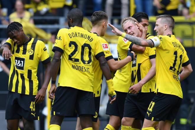 Celebración de un tanto reciente del Dortmund (Foto: Cordon Press).