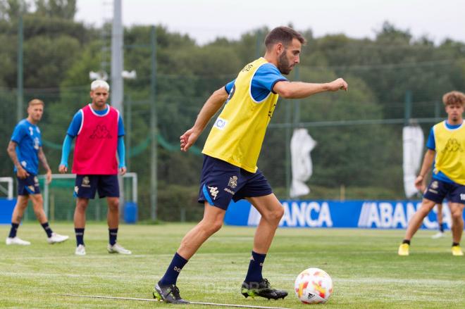 Antoñito, jugador del Deportivo, entrenando en Abegondo (Foto: RCD)