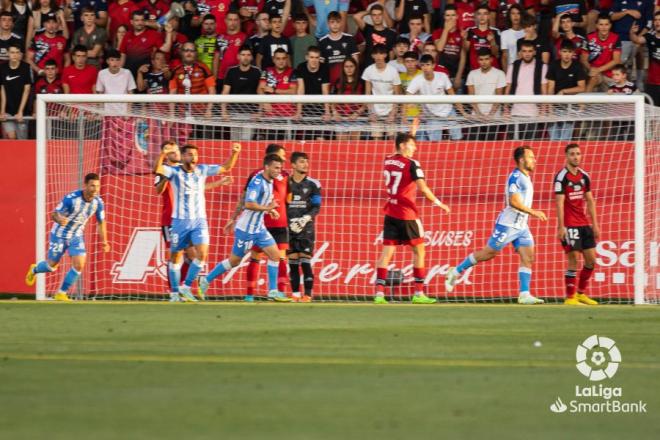 Javi Jiménez celebra el gol al Mirandés (Foto: LaLiga).