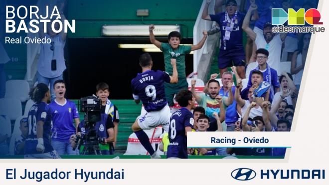 Bastón, Jugador Hyundai del Racing - Real Oviedo