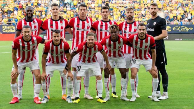 Once del Athletic de Valverde en la goleada ante el Cádiz CF en el Nuevo Mirandilla. (Foto: Athletic Club).