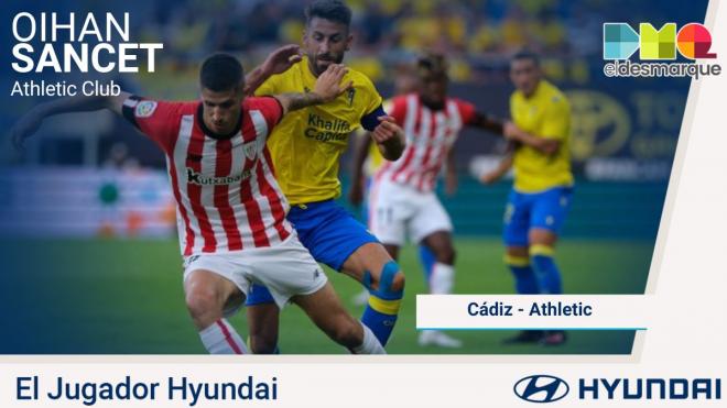 Sancet, Jugador Hyundai del Cádiz - Athletic