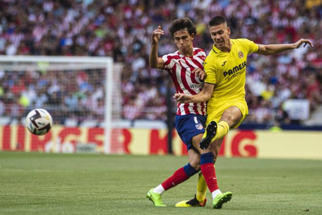 Juan Foyth y Joao Félix, en el Atlético de Madrid-Villarreal (Foto: Cordon Press).