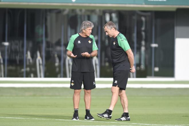 Pellegrini, en la sesión del Betis (Foto: Kiko Hurtado).