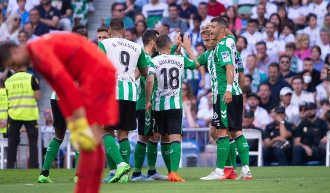 Canales celebra su gol en el Real Madrid - Real Betis (Foto: Cordonpress)