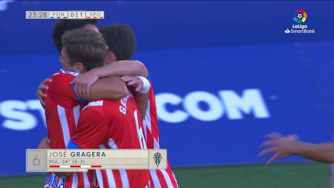 Ponferradina 0-2 Sporting: Gol de José Gragera