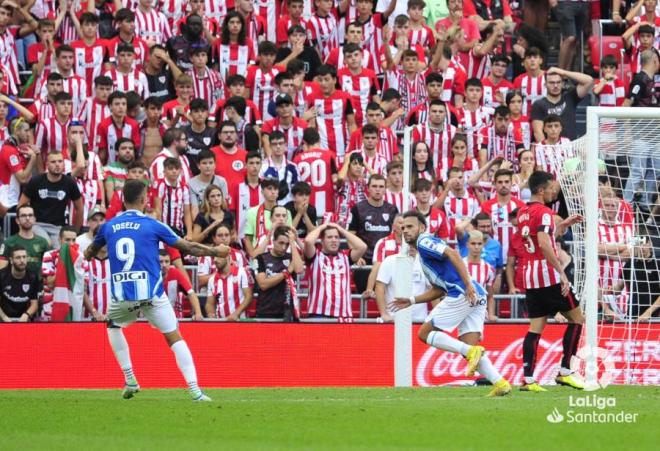 Braithwaite celebra su gol con el Espanyol ante el Athletic (Foto: LaLiga).