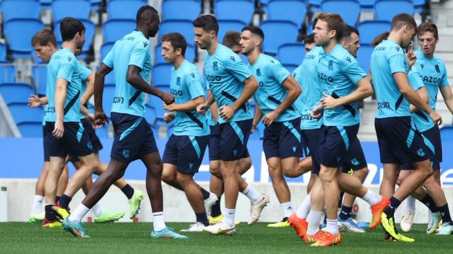 Entrenamiento de la Real Sociedad en Anoeta (Foto: Real Sociedad).