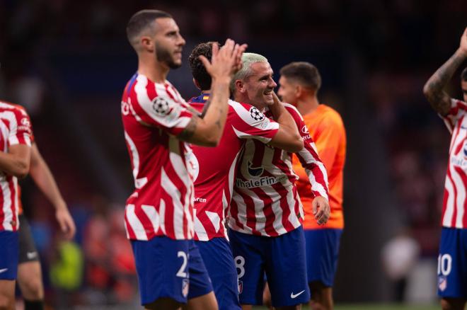 Griezmann celebra su gol en el Atlético de Madrid- Oporto (Foto: Cordon Press).