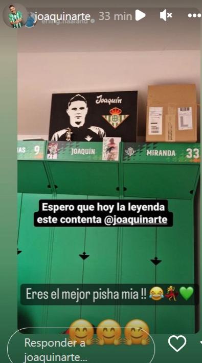 Storie de Instagram de Haaland dedicada a Joaquín