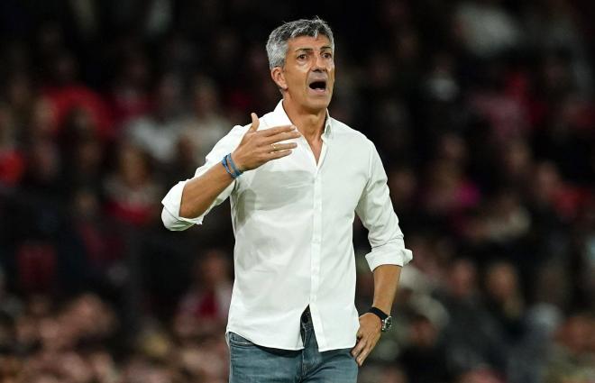 Imanol Alguacil, durante el Manchester United-Real Sociedad de Europa League (Foto: CordonPress).