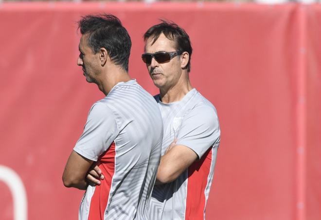 Lopetegui, en la sesión del jueves (Foto: Kiko Hurtado).