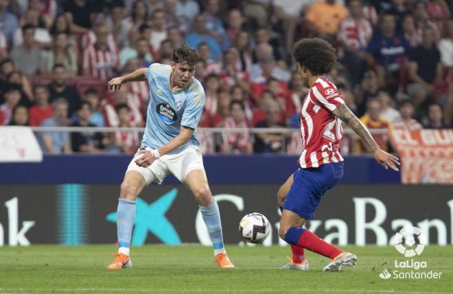 Strand Larsen, durante el Atlético-Celta (Foto: LaLiga).