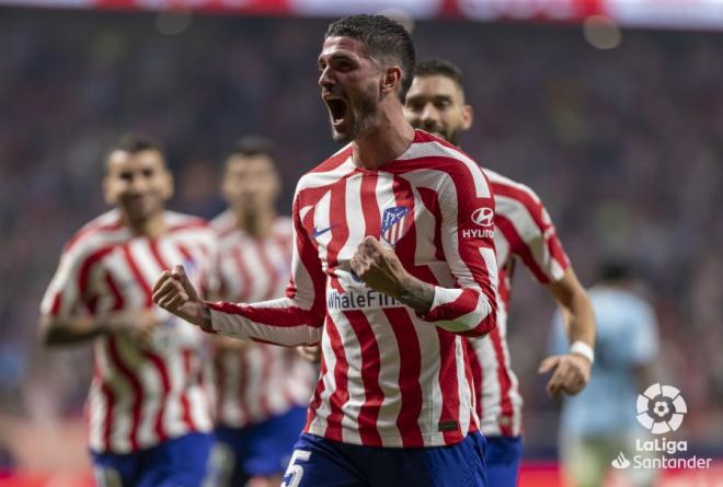 Rodrigo de Paul celebra su gol en el Atlético de Madrid-Celta (Foto: LaLiga).