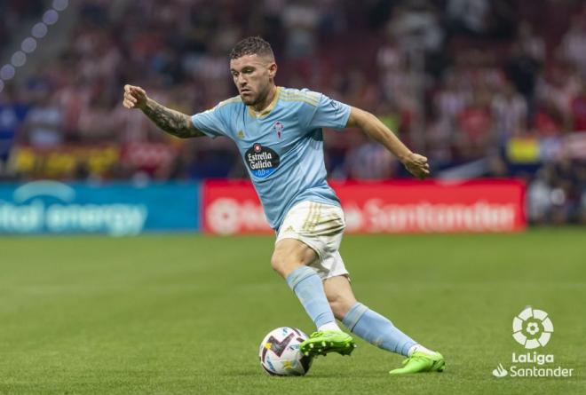 Javi Galán, durante el Atlético-Celta (Foto: LaLiga).