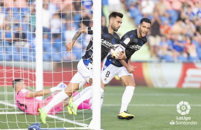 Brais Méndez, tras su gol al Getafe (Foto: LaLiga).