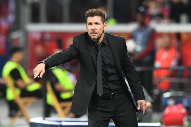 Simeone, en el Bayer Leverkusen-Atlético de Madrid (Foto: Cordon Press).