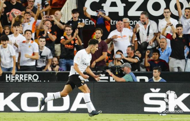 Almeida marca su primer gol en el Valencia-Celta (Foto: LaLiga)