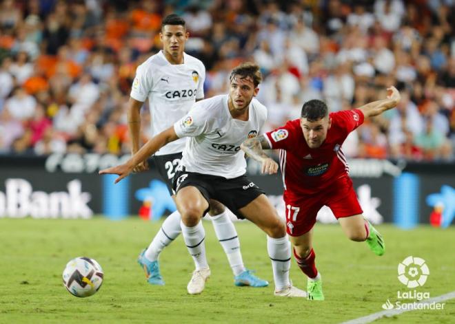 Nico en el Valencia-Celta (Foto: LaLiga)