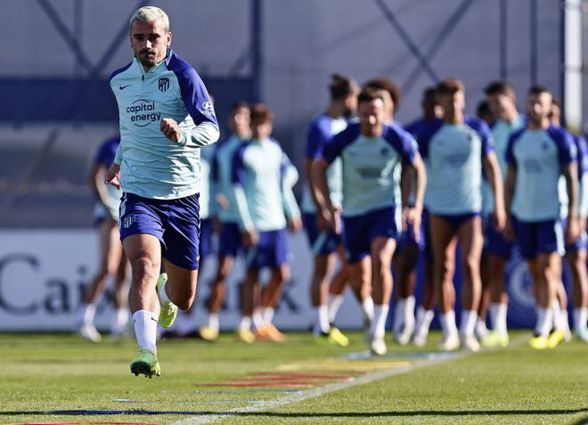 Antoine Griezmann, en una sesión del Atlético de Madrid (Foto: ATM).