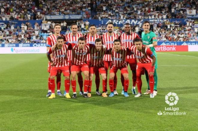 Once inicial del Real Sporting en Zaragoza (Foto: LaLiga)