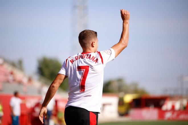 Nacho Quintana, del Sevilla Atlético, ante el San Roque (Foto: SFC).