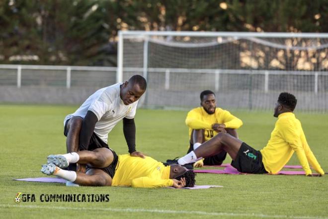 El primer entrenamiento de Iñaki Williams en Francia con la selección de Ghana.