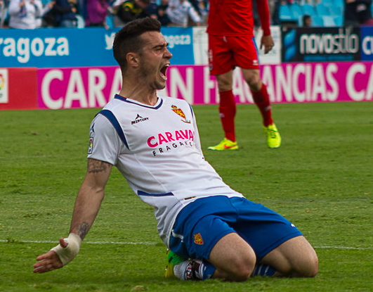 Jaime Romero en su etapa en el Real Zaragoza (Foto: Daniel Marzo).