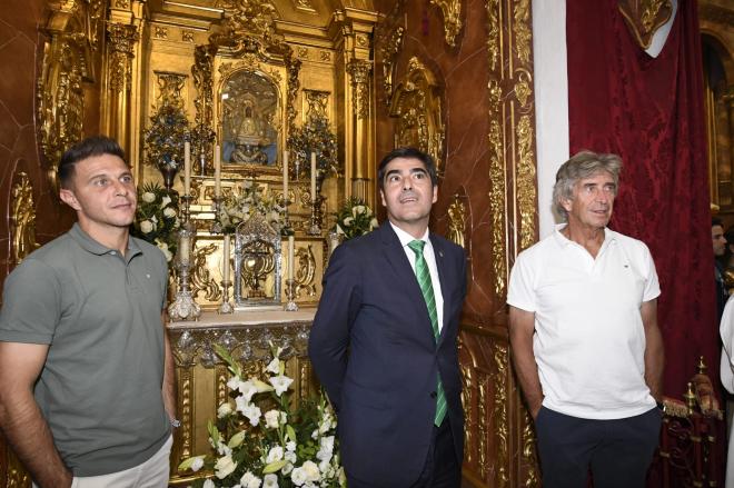 Ángel Haro, junto a Joaquín y Pellegrini (Foto: Kiko Hurtado).