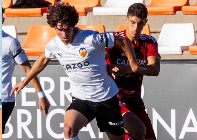 Hugo González en el VCF Mestalla-Deportivo Aragón (Foto: VCF)